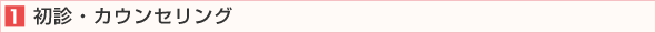 １．初診・カウンセリング